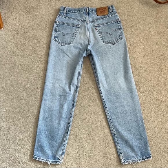 Vintage 2002 Levi’s 901 Relaxed Straight Leg Jeans Light Wash Mexico 32 X 32 - Picture 5 of 12